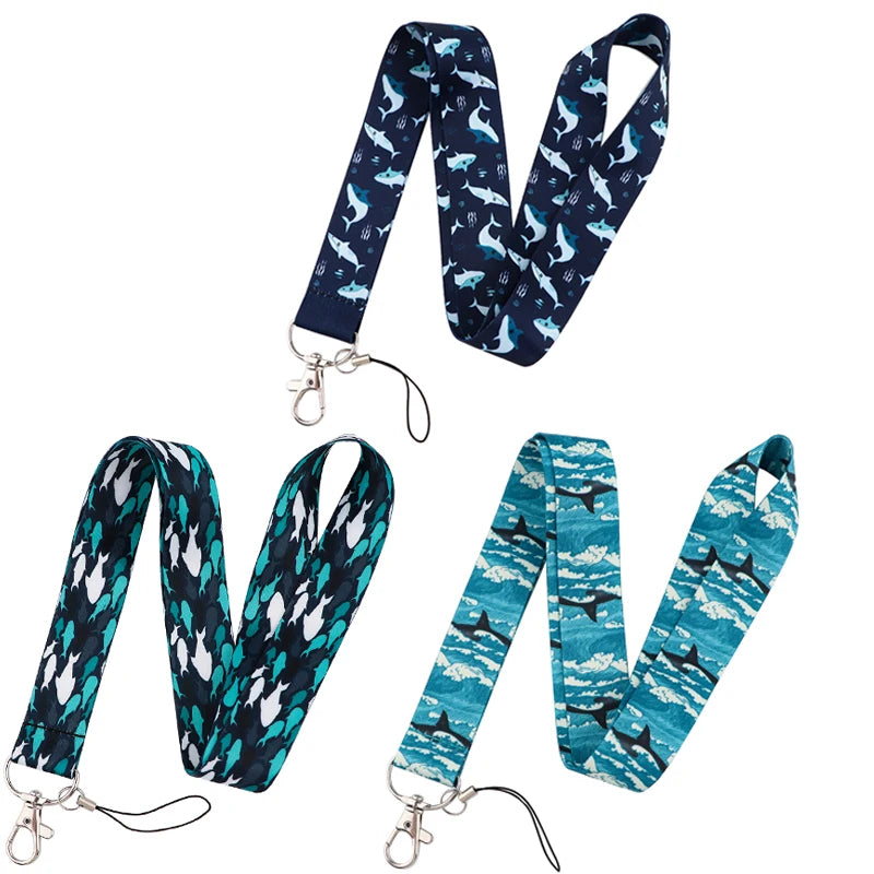 Tejesa Shark Whale Lanyards for Key Neck Strap ID Card Badge Gym Key Chain Keys Holder Keychain