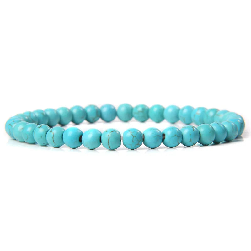 Hemasa  6mm Natural Stone Beads Bracelet/ Blue Tiger Eye/ lapis lazuli Beads Stretchable  Bracelet