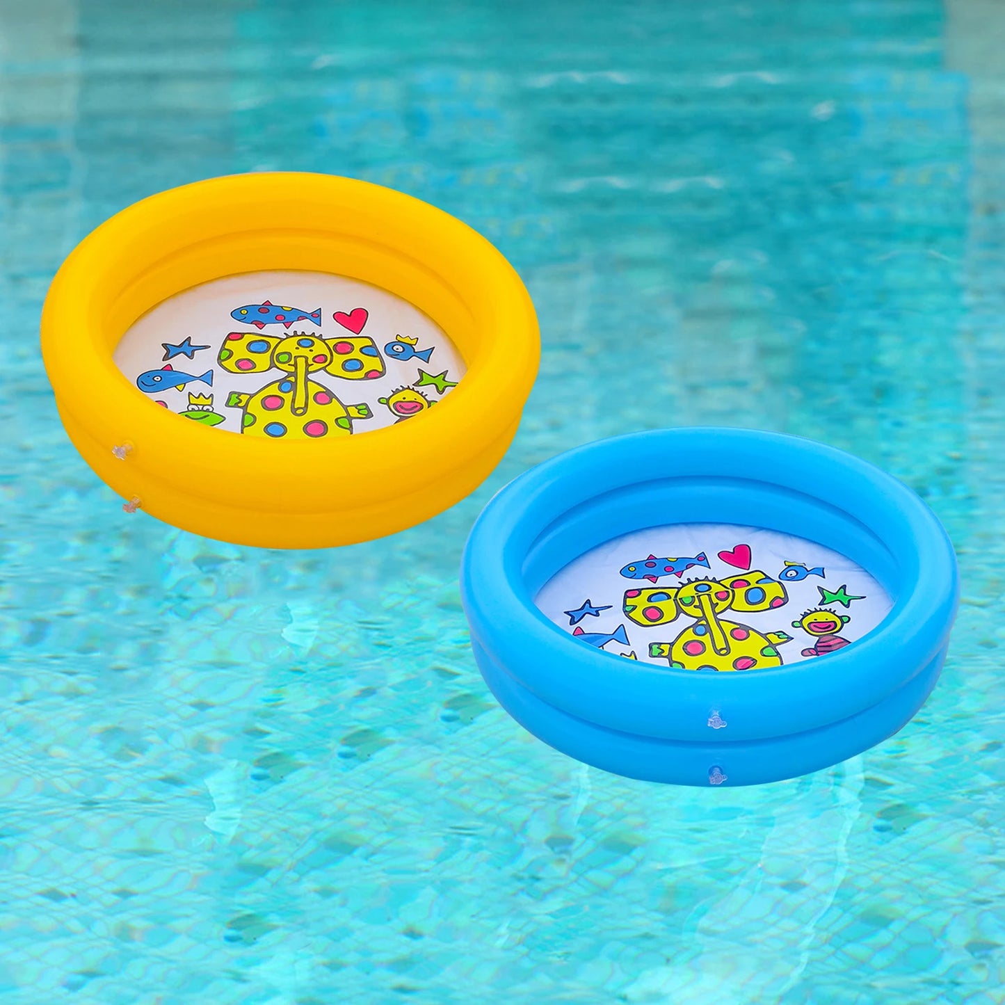 Hemasa PVC Round Kids Inflatable Swimming Pool Baby Bath Tub Family Summer Indoor Outdoor Garden Backyard Water Fun Toy Tub Durable