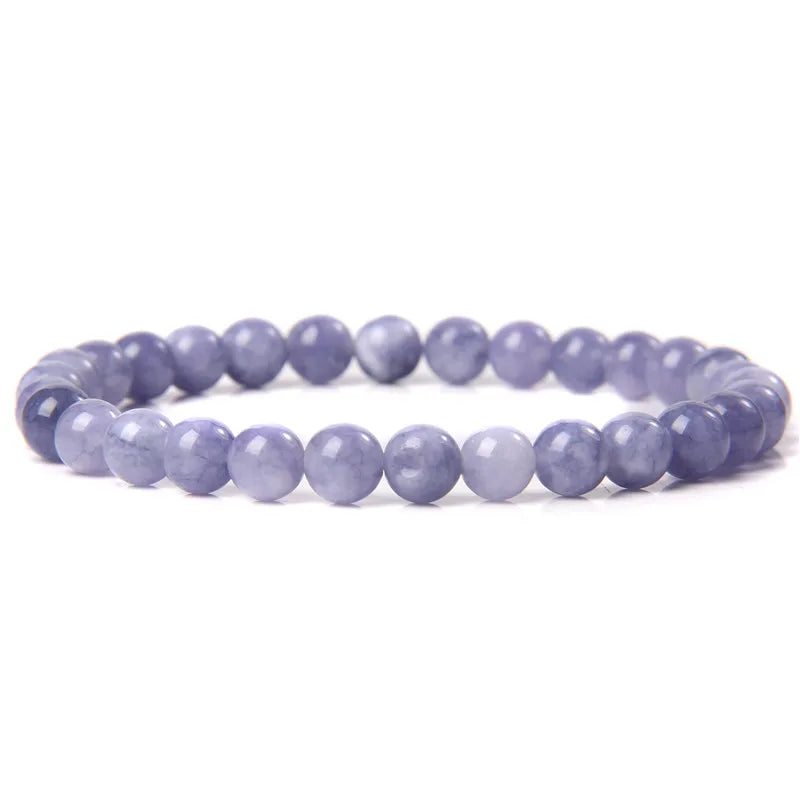 Hemasa  6mm Natural Stone Beads Bracelet/ Blue Tiger Eye/ lapis lazuli Beads Stretchable  Bracelet