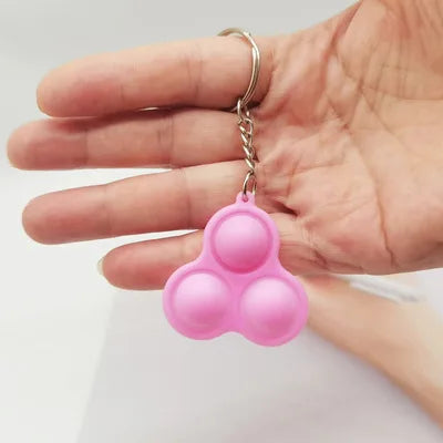 1PCS  Explosive color silicone rodent control pioneer keychain decompression key chain bag pendant activity gift gift wholesale