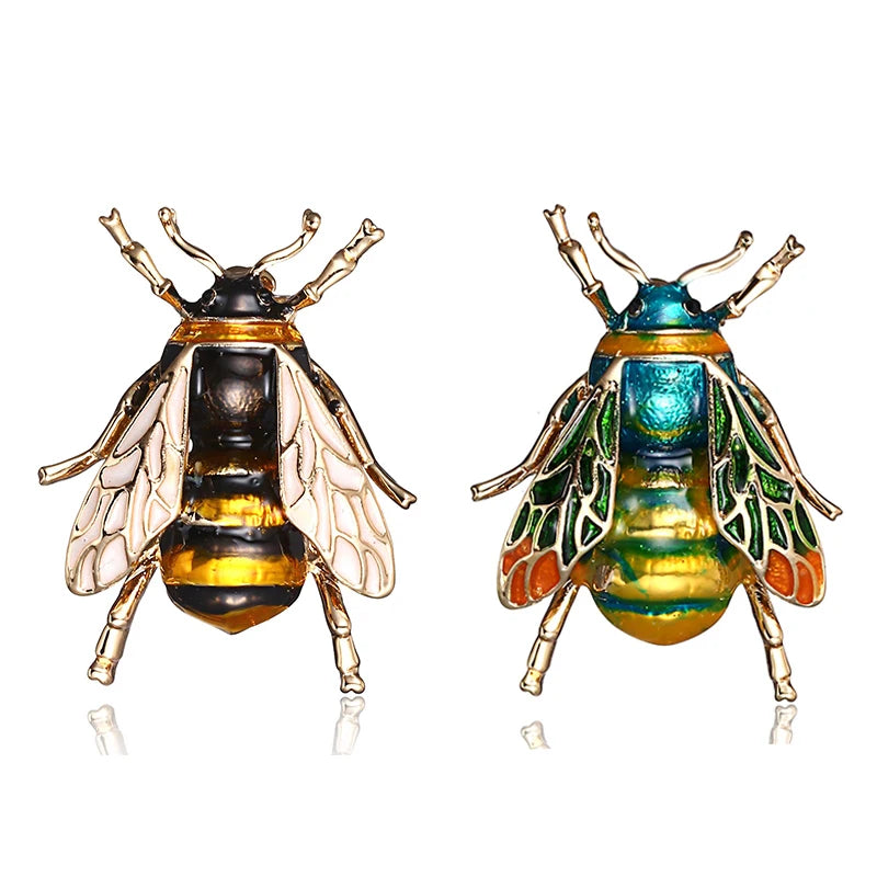 Classic Vintage Bee Brooch Insect Brooches For Women Metal Pins Banquet Party Suit Coat Cap Accessories Fall Winter Unique Gif
