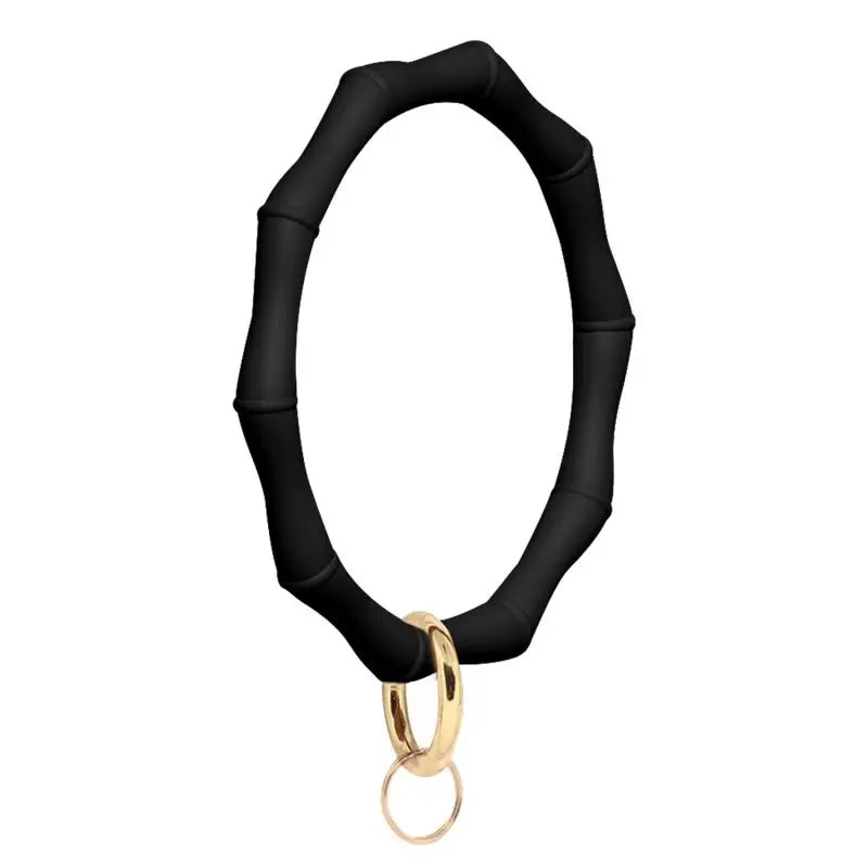 Silicone Keychain with Safe Card Picker Rainbow Color Silicone Beads Women Keyrings Barcelet Fashion Keychains For Keys Bag Car