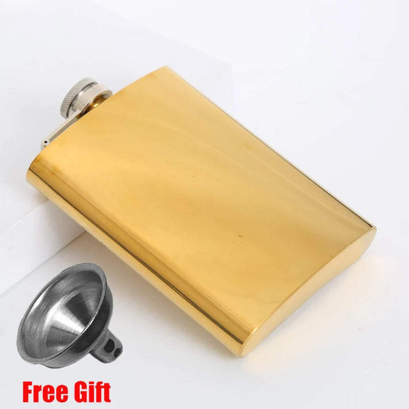 Tejesa 8oz Portable Hip Flask Stainless Steel Hip Liquor Whiskey Bottle Flask With Cap Funnel Travel Tour Drinkware Wine Pot Flagon New