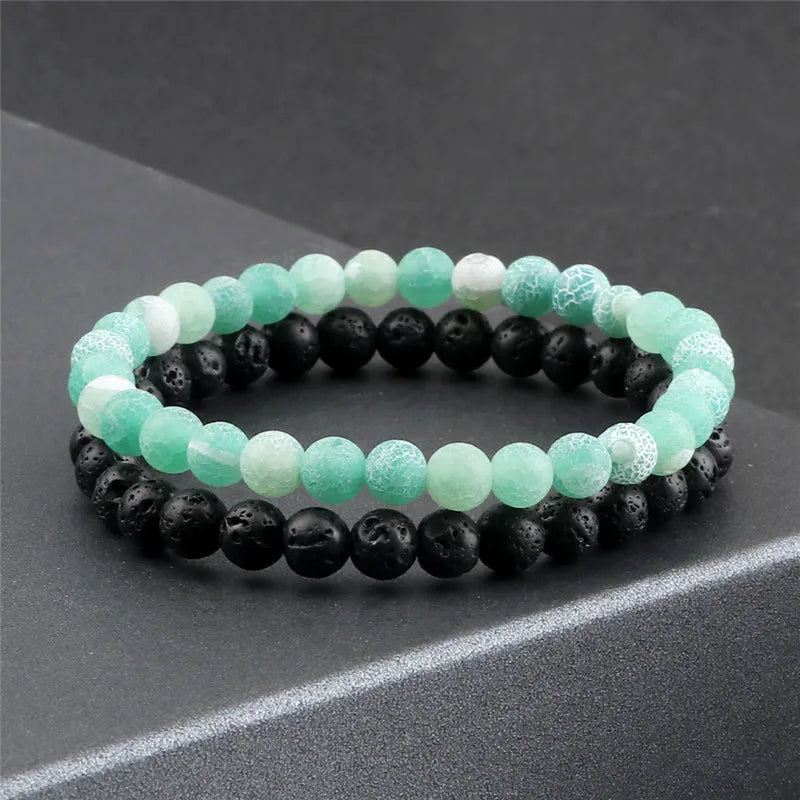 Hemasa  6mm Natural Black Matte  Beads  Bracelets