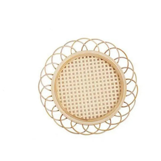 Hemasa Rattan Hand-Woven Coaster Teapot Placemat  for  Dining Table (Set of 4)