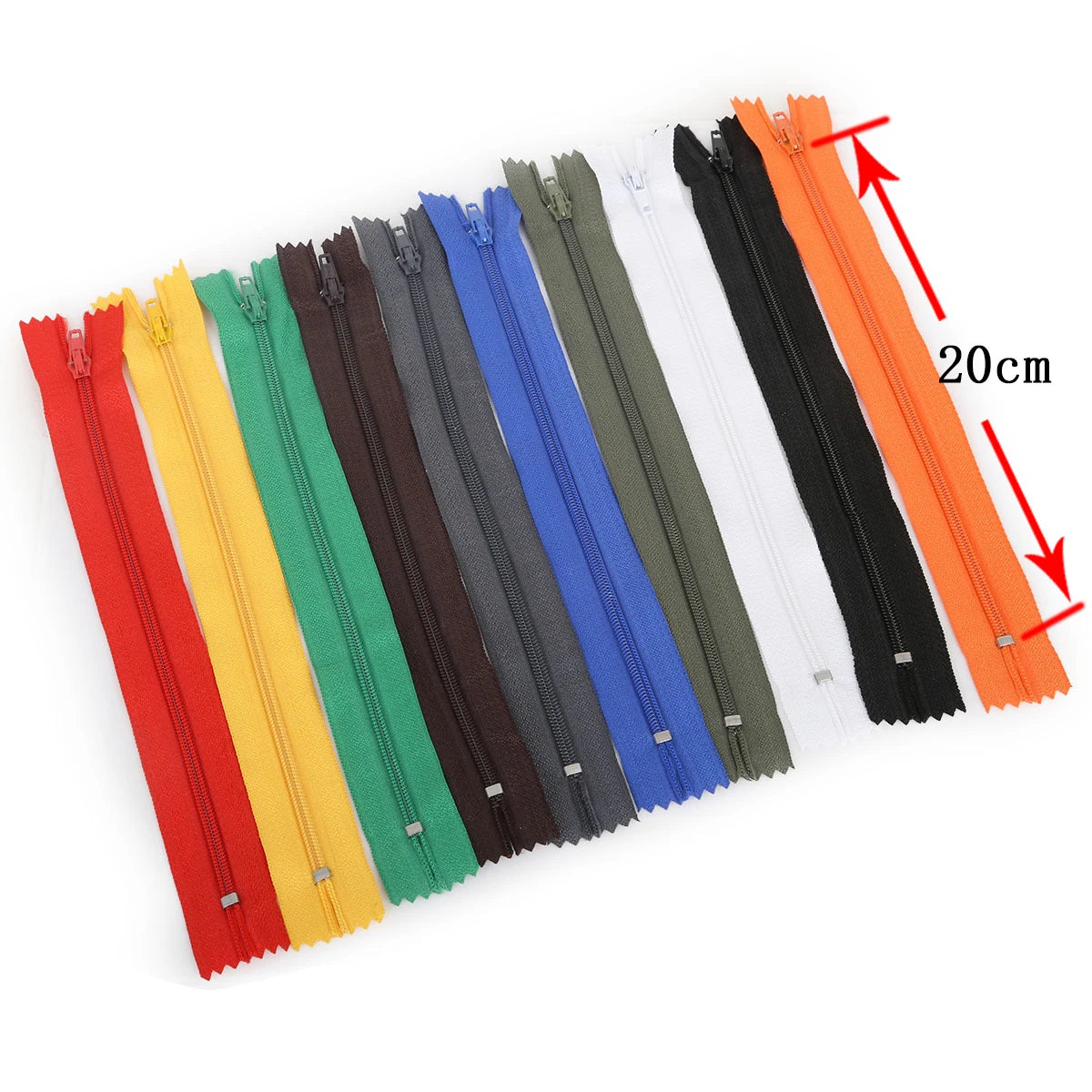 Tejesa 10pcs 20cm Length Nylon Coil Zippers Tailor Garment Sewing Accessories