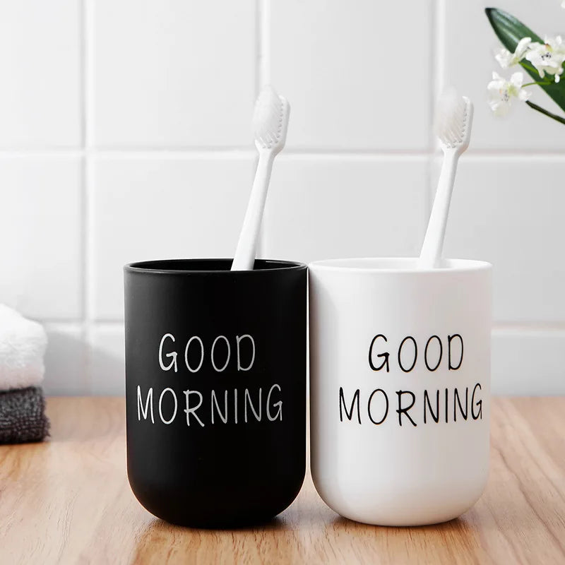 Hemasa Portable Couple Toothbrush Washing Mouth Cups Plastic Home Hotel Tooth Brush Holder Bathroom Accessories Mouthwash Storage Cups