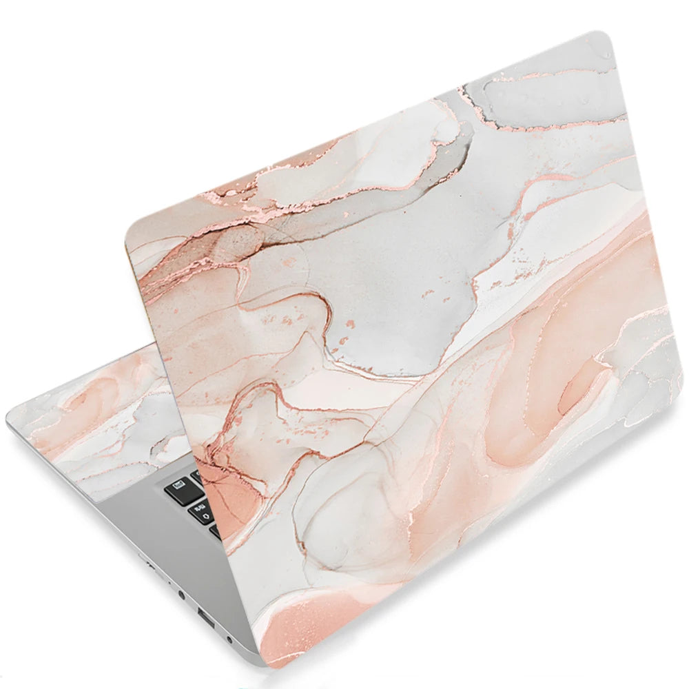 Hemasa Laptop Sticker 15.6 skin DIY Marble 15.6 Notebook Cover Decal Skins14 15.6 17 inch for MacBook Air Pro 13/HP/DELl/Lenovo