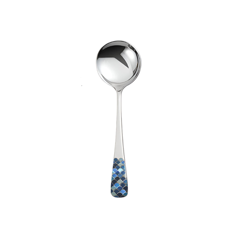 Hemasa Stainless Steel  Silver Coffee Ice Cream  Teaspoons  Dinner Tableware Round Head Dessert Spoons