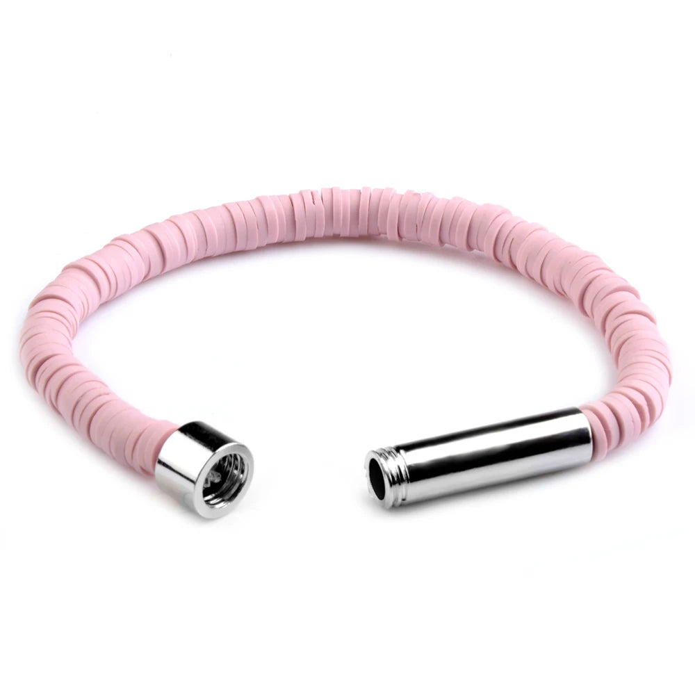 Hemasa Pink Flat Round Polymer Clay Beads Bracelets&Bangles For Women