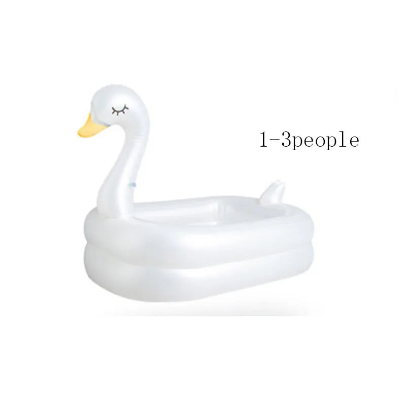 Hemasa Swan Inflatable Swimming Pool Large Adult Children's Thickened Household Pools