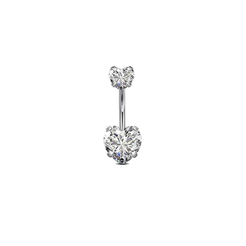 Ombligo Button Rings Zircon Stone Ball Navel Piercing Rings Punk Exquisite Belly Rings Surgical Steel Body Jewelry Unisex Gift