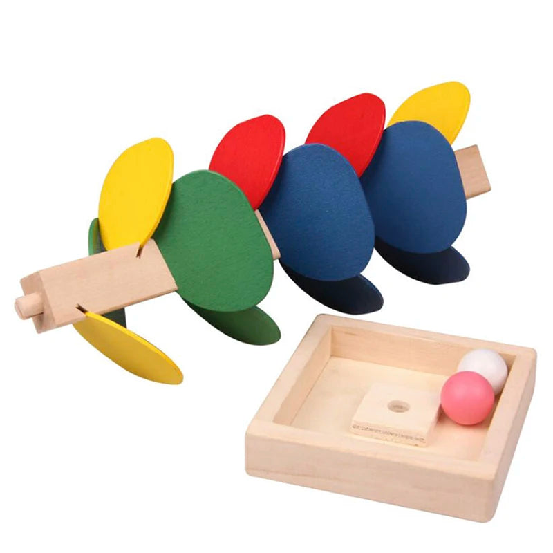 Hemasa Colorful Tree Marble Ball Run Track Building Blocks Kids Montessori Wooden Toys Learning Educational Toys for Children 3 years
