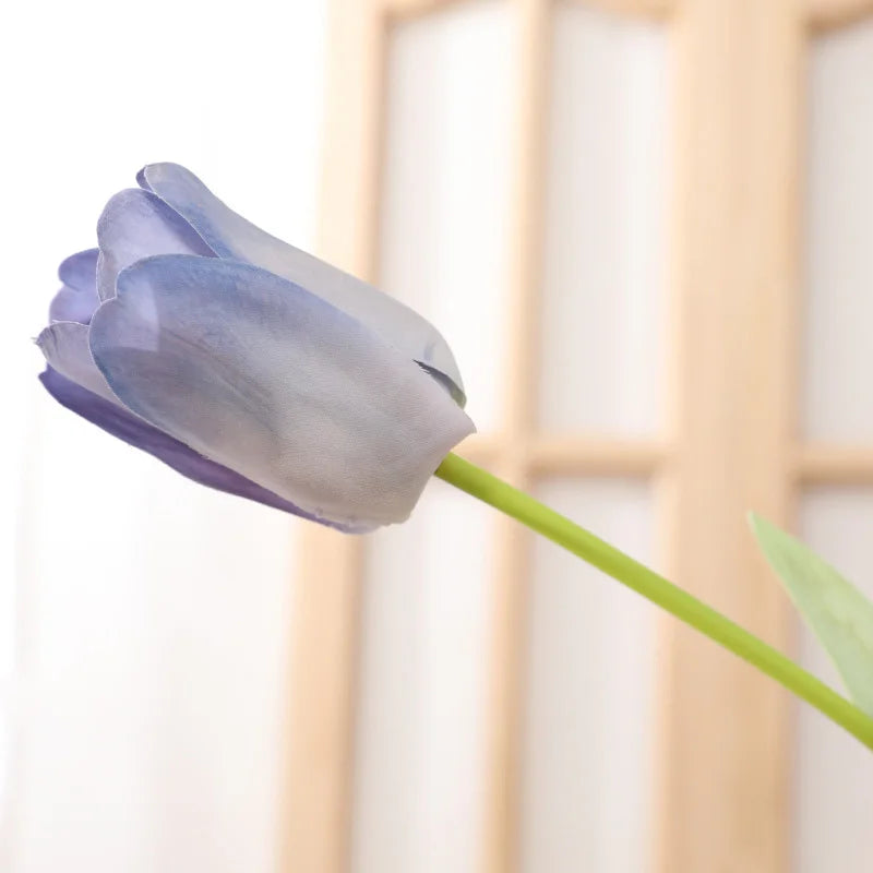 8Pcs Simulation Feel Moisturizing Big Tulip Flower Decoration Home Latex Fake Flower Tulip Wedding Bouquet Photography Props