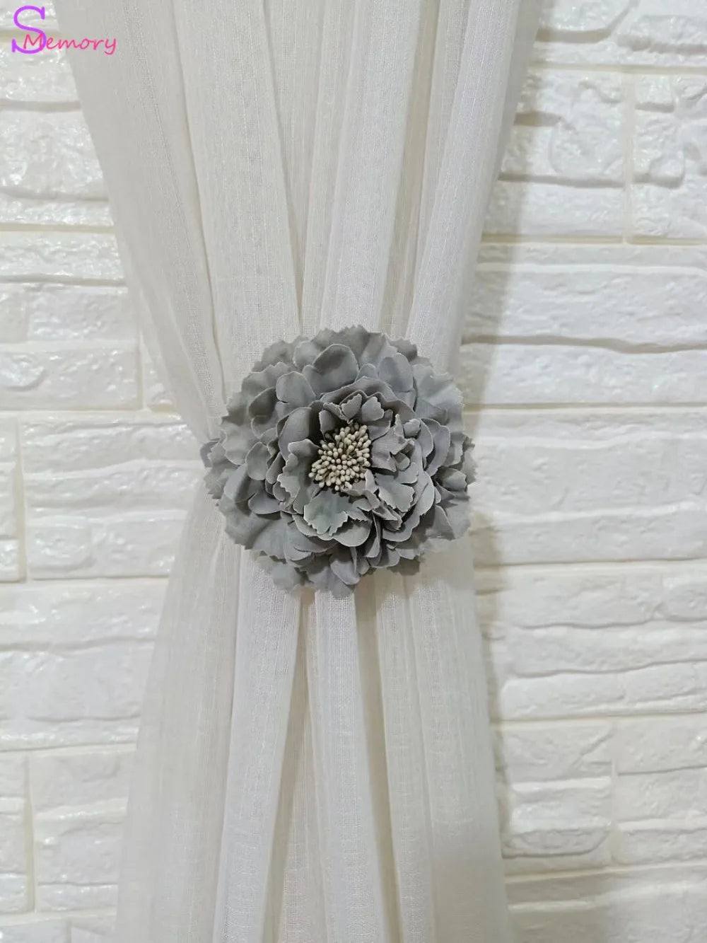 2pcs Flower Curtains Tieback Holder Magnet Curtains Buckle Clips Magnetic Shower Curtain Strap Accessories Home Decoration
