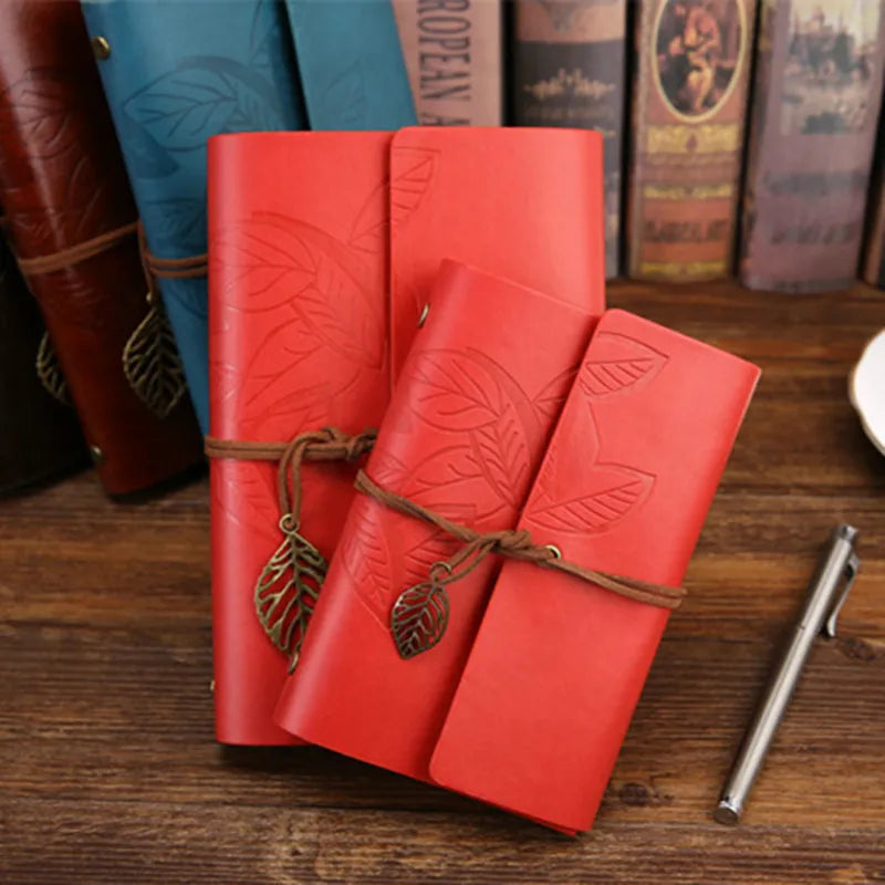 Vintage Traveler's Notebook Travel Journal Diary Planner Note Book Leather Cover A5 A6 Ring Binder Kraft Paper Blank Sketchbook