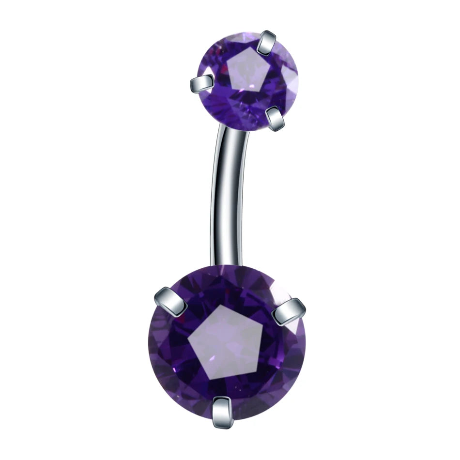1Pc Sexy Belly Bars Belly Button Rings Belly Piercing CZ Crystal Rhinestone Body Jewelry Navel Piercing Rings Drop Shipping