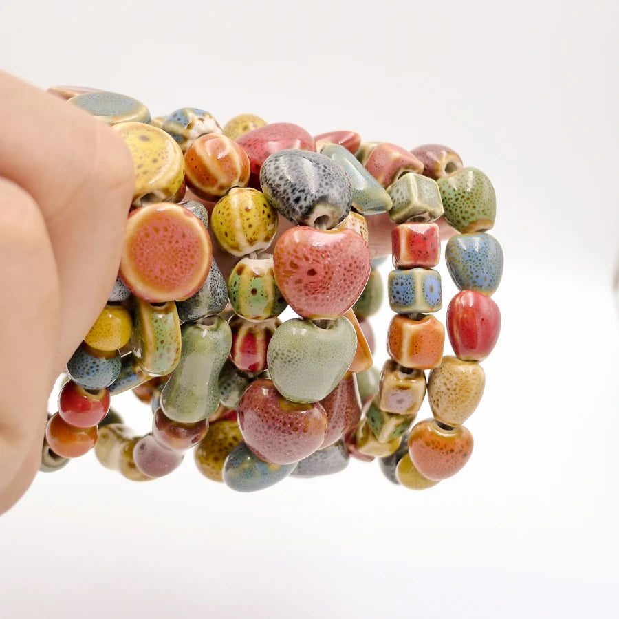 Hemasa Heart Shape ceramic beads bracelets