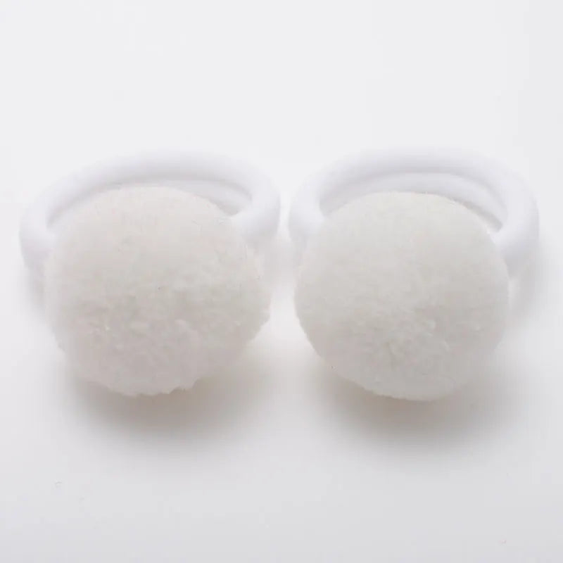 Cute Girls Ponytail Holders Kids Hair Clips Elastic Hair Bands Children Ball Hair Tie Pom Pom Elastic Hair Gum Rope Accessories