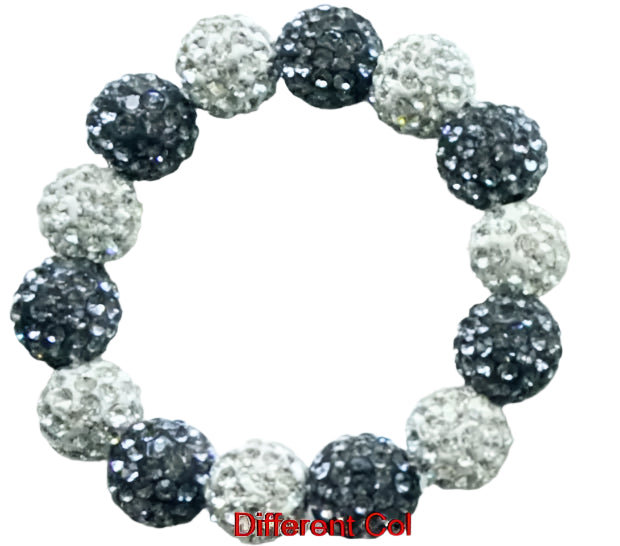 Hemasa 10mm mix multicolor Micro Pave  Disco   crystal beads  Bracelet