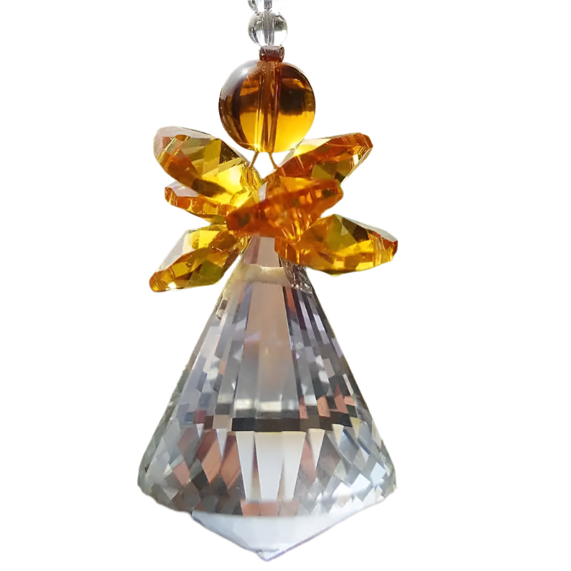 Hemasa 1PCS 30mm 40mm Hanging Chakra Crystal Handmade Angel Crystal Ball Suncatcher Pendant Window Ornament