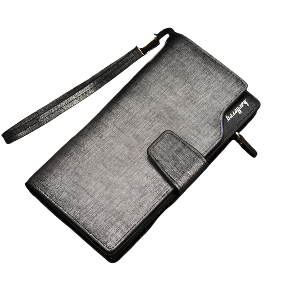 Hemasa PU Leather Long  Wallet Casual Men Purse Zipper Multi-function Wallets