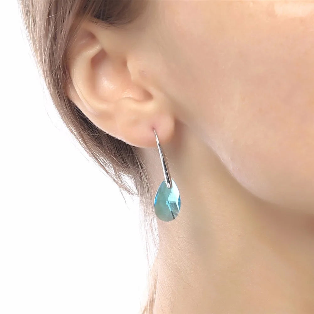 2024 queen girl birthday gifts brand wedding austrian crystal 18KGP sweet tear water Drop Earrings fashion Jewelry women 80335