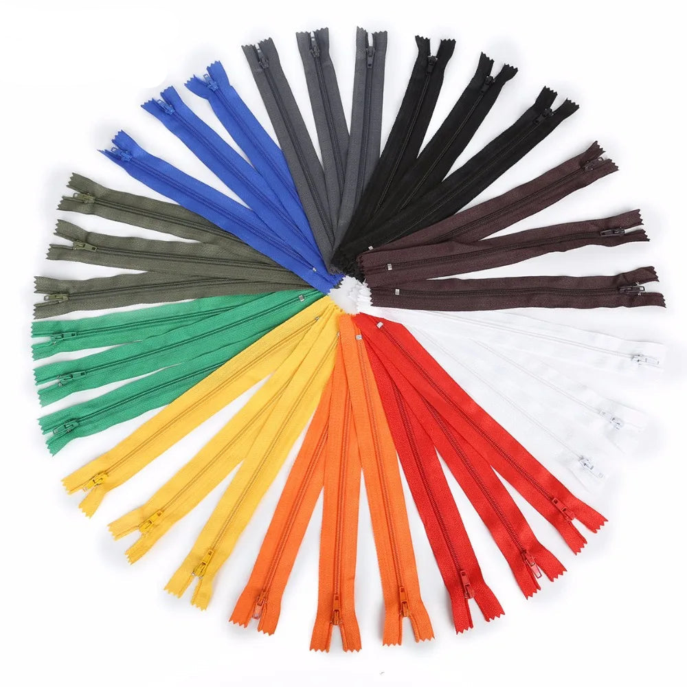 Tejesa 10pcs 20cm Length Nylon Coil Zippers Tailor Garment Sewing Accessories