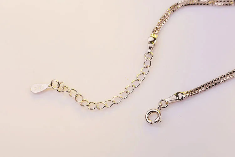 Hot Fashion 925 Sterling Silver Bracelet For Women Heart Purple Zirconia Bracelet Pulseira Feminina
