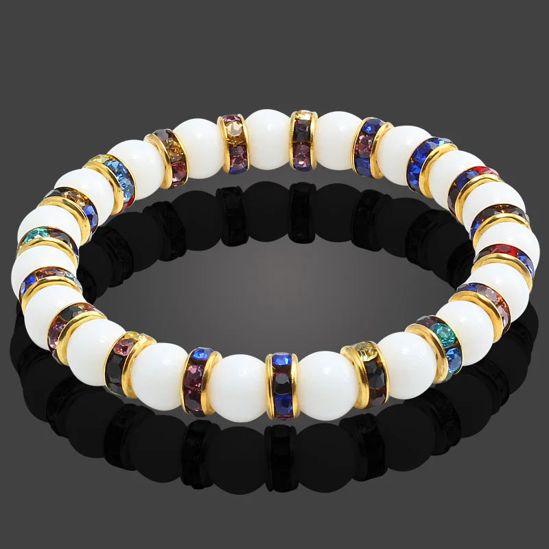 Heamsa  Natural Stone Stretchable  Bracelet