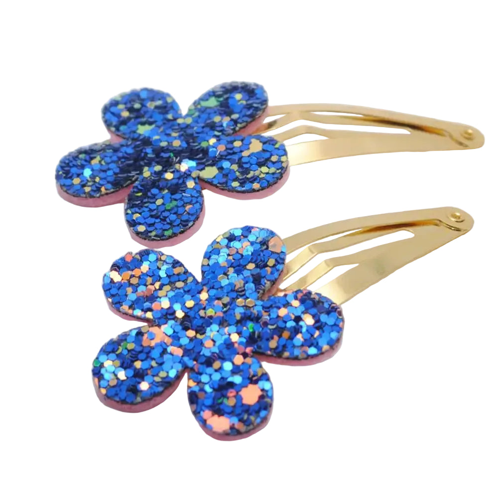 Tejesa 18pcs/lot Gold Plated Hairpins Flower Shape  Kids  Birthday Gift Child Glitter Hair Accessories