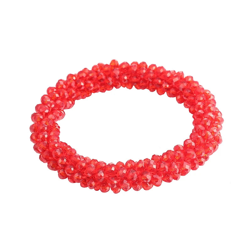 LOVBEAFAS Boho Elastic Bracelets & Bangles For Women Vintage Stretch Bohemian Femme Crystal Glass Beads Bracelets Party Jewelry