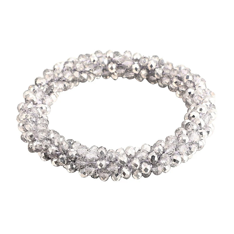 LOVBEAFAS Boho Elastic Bracelets & Bangles For Women Vintage Stretch Bohemian Femme Crystal Glass Beads Bracelets Party Jewelry