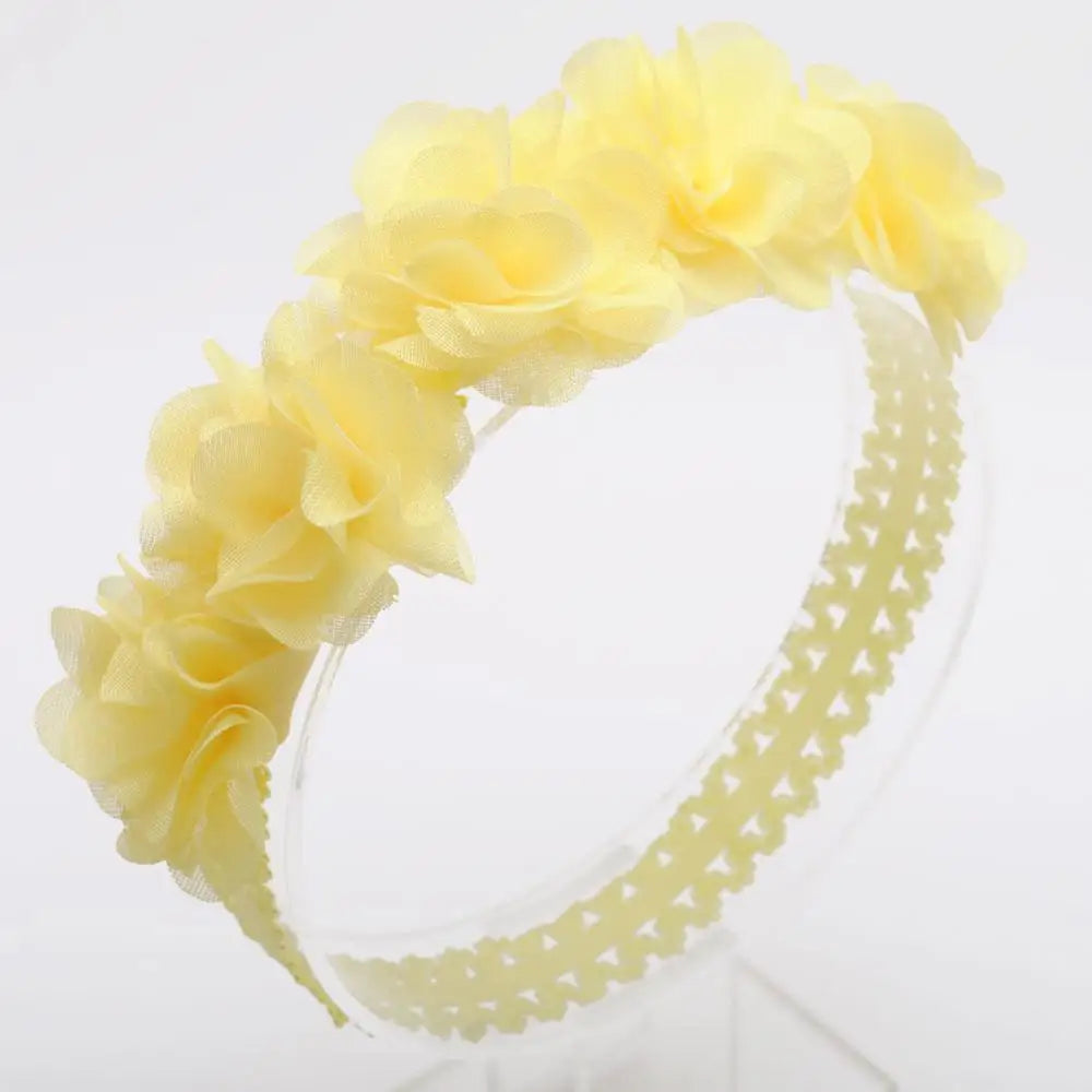 Tejesa 3Pcs Girls Flower Headbands Newborn Photograph Children's Cute Hair Accessories Girls Elastic Hairbands Gift Headwear