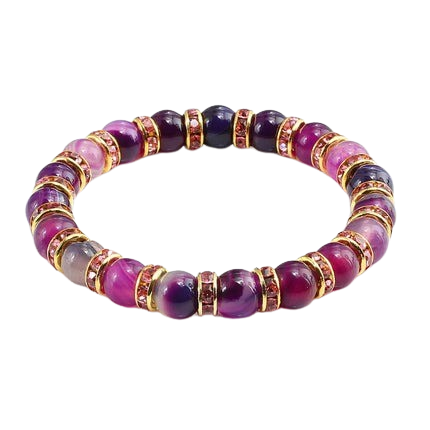 Hemasa  Agate Beads  Stretchable   Bracelet  / Natural Stone Bracele