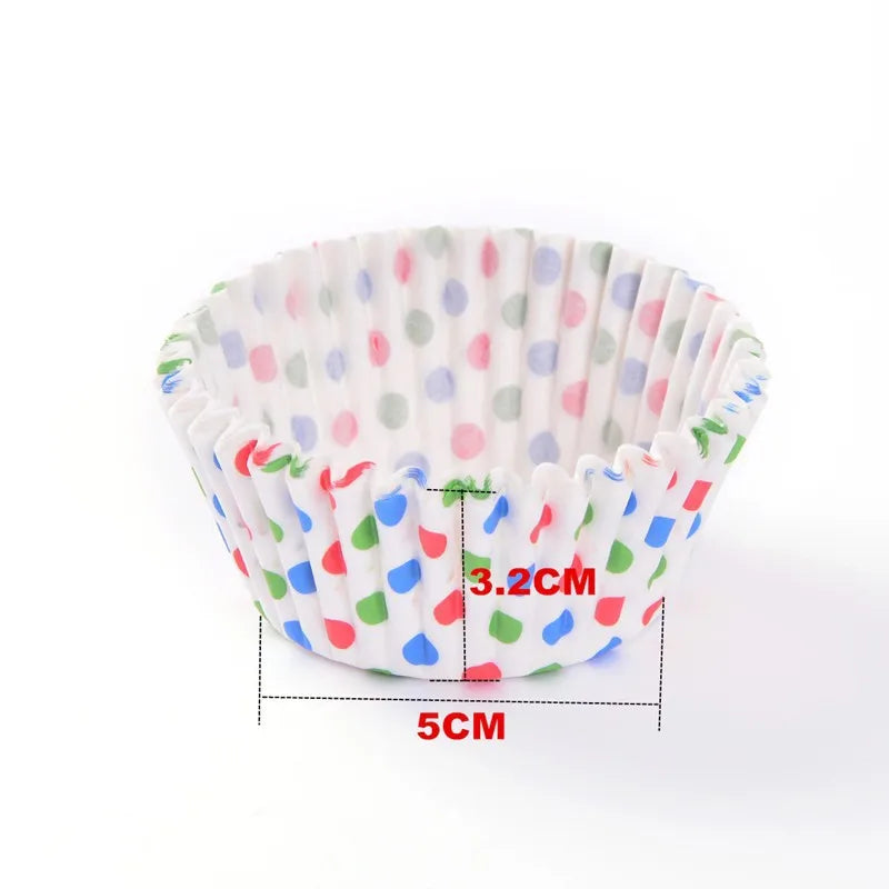 Tejesa 100pcs Thickened Aluminum Foil Cups Cupcake Liners Mini Cake Muffin Molds for Baking