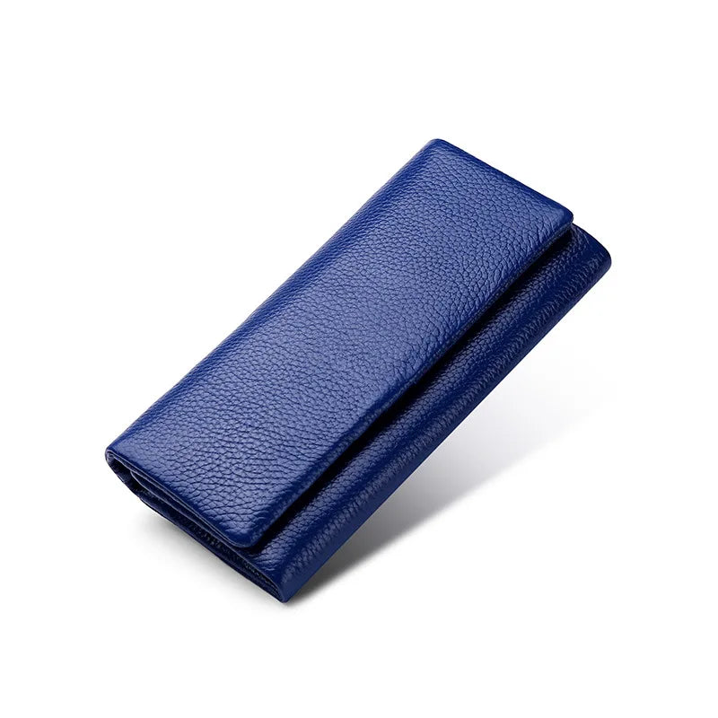 Tejesa Genuine Leather Women Wallets Coin Purse /Female Long Card Holder/ Lady Clutch Wallet with Phone Pockets