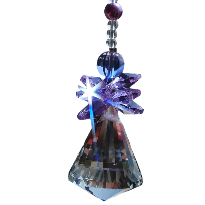 Hemasa 1PCS 30mm 40mm Hanging Chakra Crystal Handmade Angel Crystal Ball Suncatcher Pendant Window Ornament