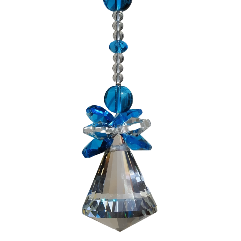 Hemasa 1PCS 30mm 40mm Hanging Chakra Crystal Handmade Angel Crystal Ball Suncatcher Pendant Window Ornament