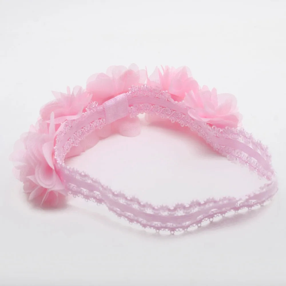 Tejesa 3Pcs Girls Flower Headbands Newborn Photograph Children's Cute Hair Accessories Girls Elastic Hairbands Gift Headwear