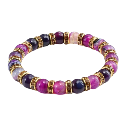 Hemasa  Agate Beads  Stretchable   Bracelet  / Natural Stone Bracele