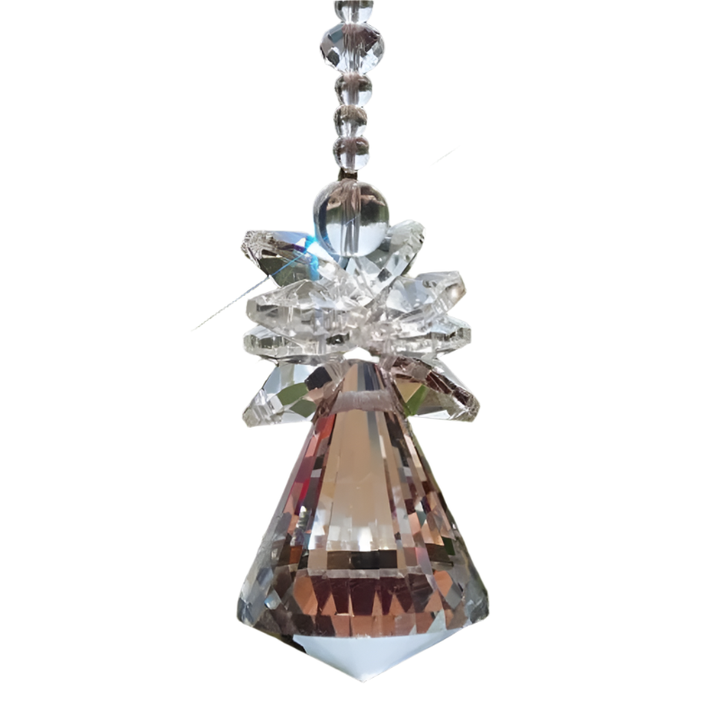 Hemasa 1PCS 30mm 40mm Hanging Chakra Crystal Handmade Angel Crystal Ball Suncatcher Pendant Window Ornament
