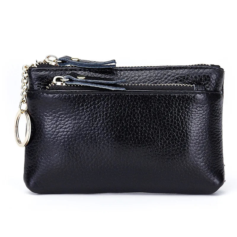Genuine Leather Coin Purse Women Mini Wallet Change Purses Money Bags Children's Pocket Wallets Key Holder Small Zipper Pouch