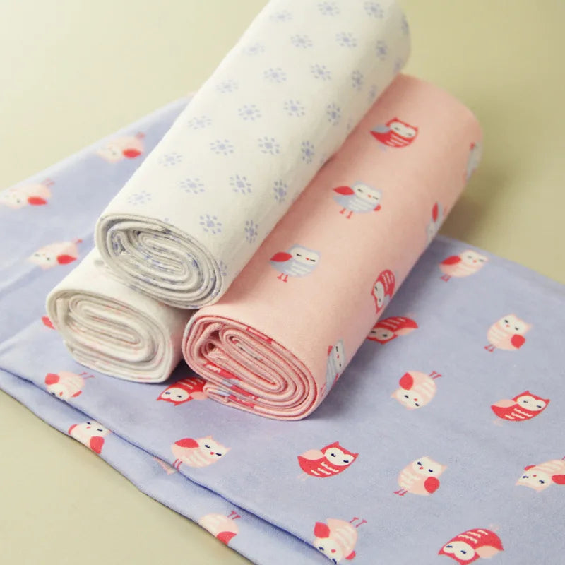Tejesa 4Pcs/Pack 100% cotton supersoft flannel receiving baby blanket / swaddle baby bedsheet 76*76CM baby blankets newborn