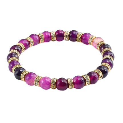 Hemasa  Agate Beads  Stretchable   Bracelet  / Natural Stone Bracele