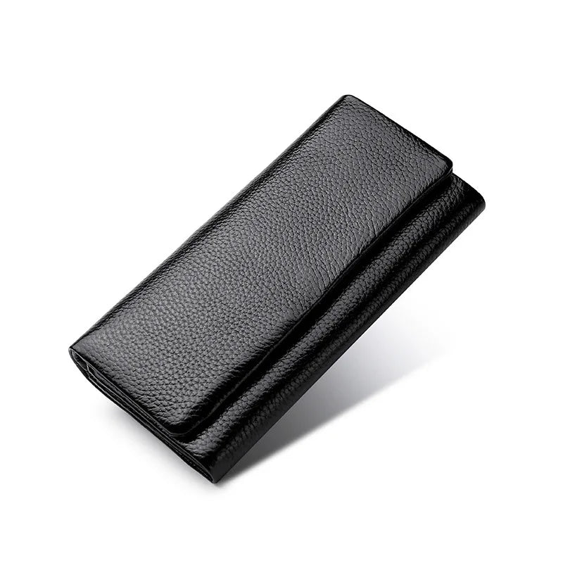Tejesa Genuine Leather Women Wallets Coin Purse /Female Long Card Holder/ Lady Clutch Wallet with Phone Pockets