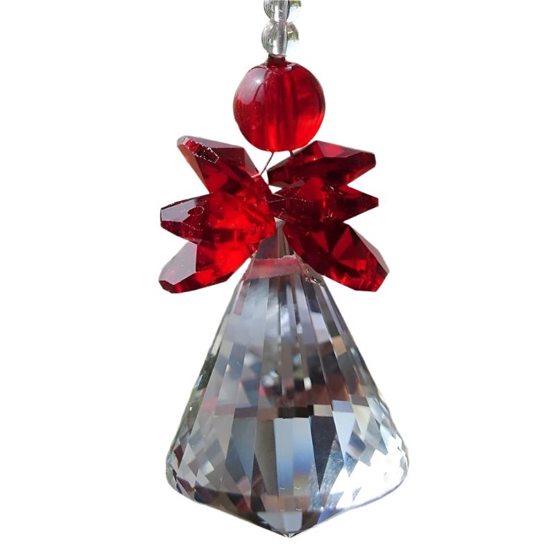 Hemasa 1PCS 30mm 40mm Hanging Chakra Crystal Handmade Angel Crystal Ball Suncatcher Pendant Window Ornament