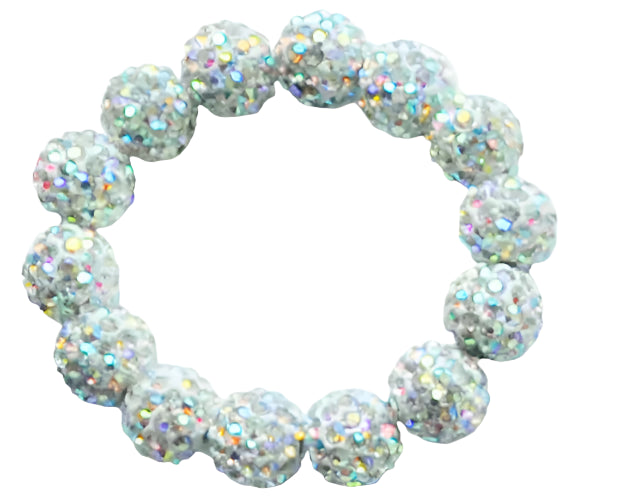 Hemasa 10mm mix multicolor Micro Pave  Disco   crystal beads  Bracelet