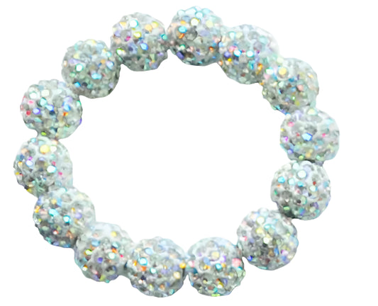 Hemasa 10mm mix multicolor Micro Pave  Disco   crystal beads  Bracelet